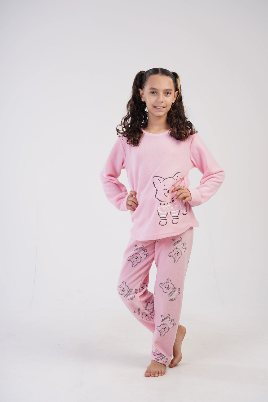 Piżama dziewczęca Polarowa Vienetta Warm Hug Pink, różowa, r. 128-164