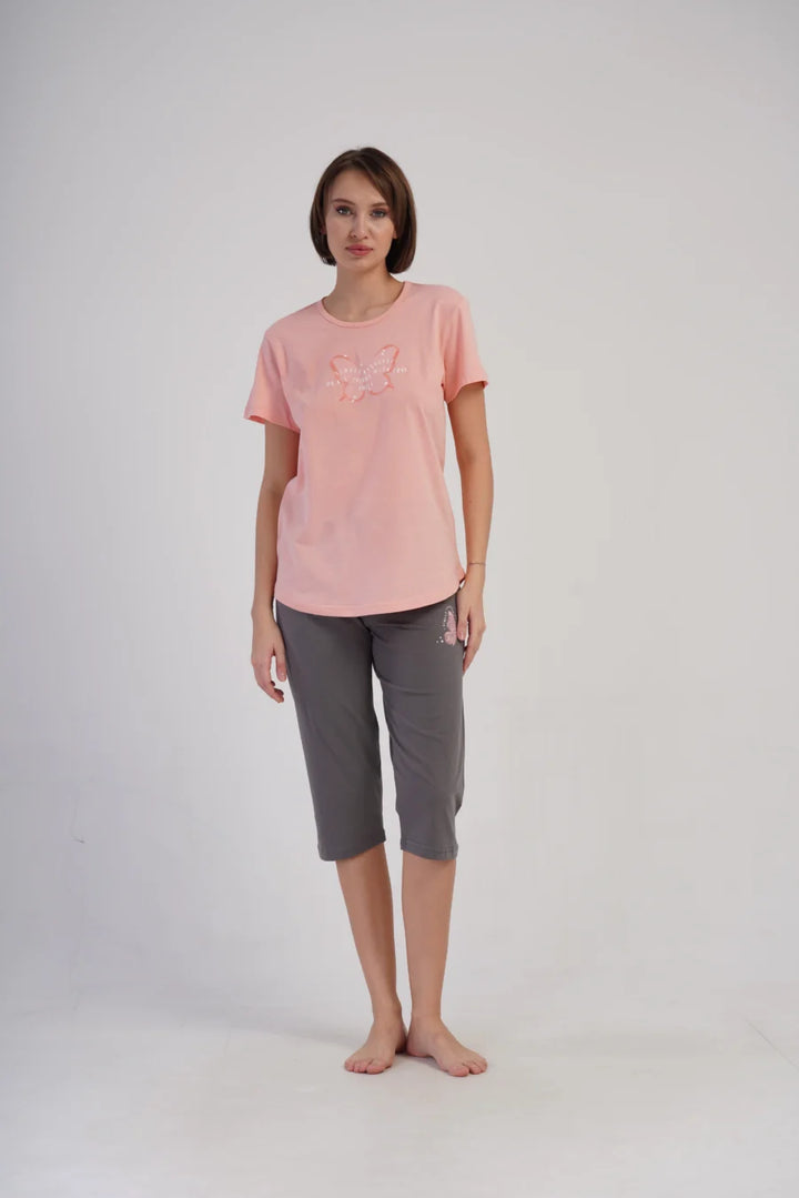 Piżama Damska Vienetta Always forever, Różowy, r. M-XXL