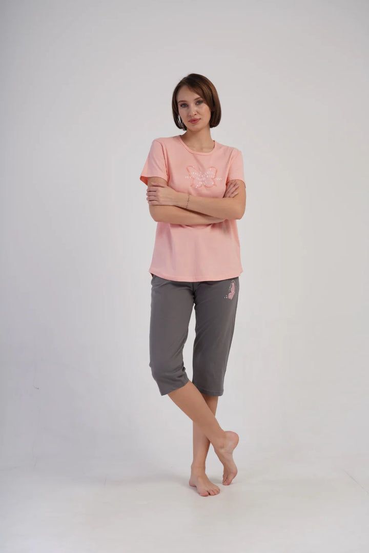 Piżama Damska Vienetta Always forever, Różowy, r. M-XXL