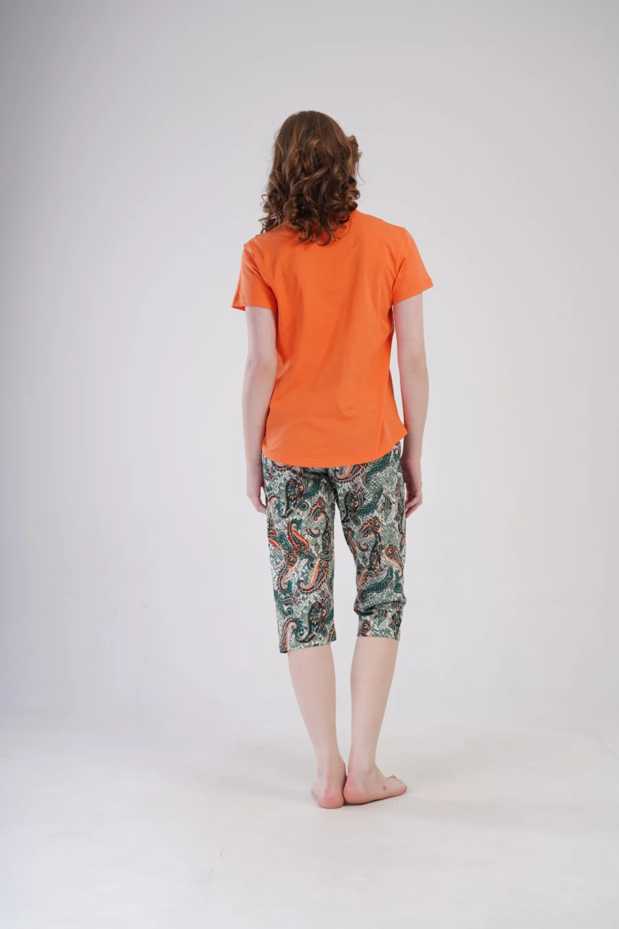 Piżama Damska Vienetta Best Life, Pomarańczowy, r. M-XXL