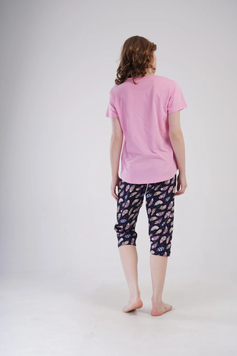 Piżama Damska Vienetta Feather Dreams, Różowy, r. 1XL-4XL