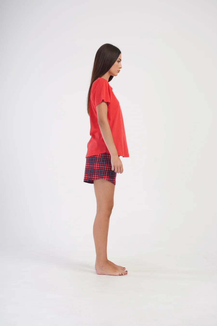 Piżama Damska Vienetta Enjoy Life, Czerwony, r. 1XL-4XL