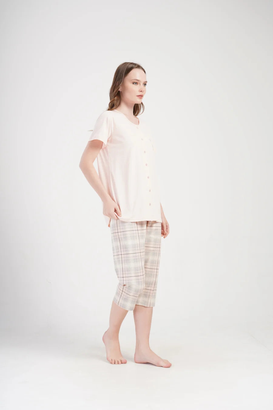 Piżama Damska Vienetta Hearts, Różowy, r. 1XL-4XL