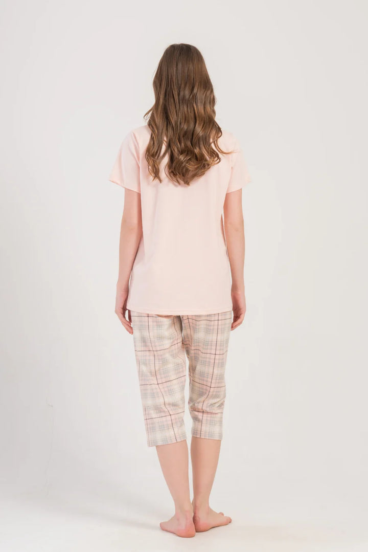 Piżama Damska Vienetta Hearts, Różowy, r. 1XL-4XL