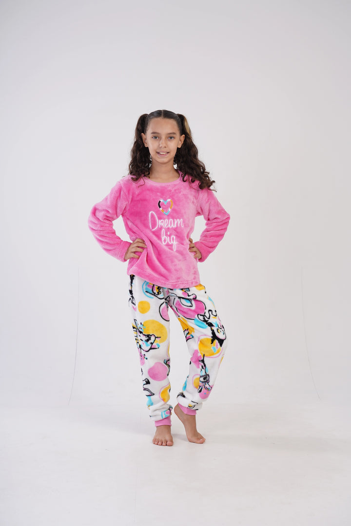 Piżama dziewczęca Vienetta Freaky Giraffe różowy r. 128-164