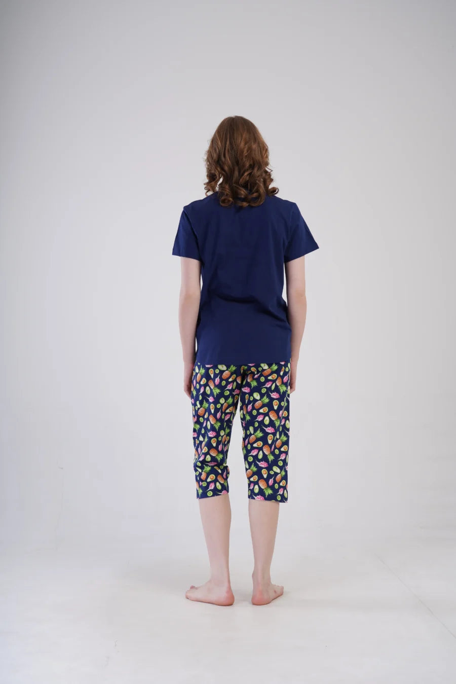 Piżama Damska Vienetta Summer time, Granatowy, r. 5XL-7XL