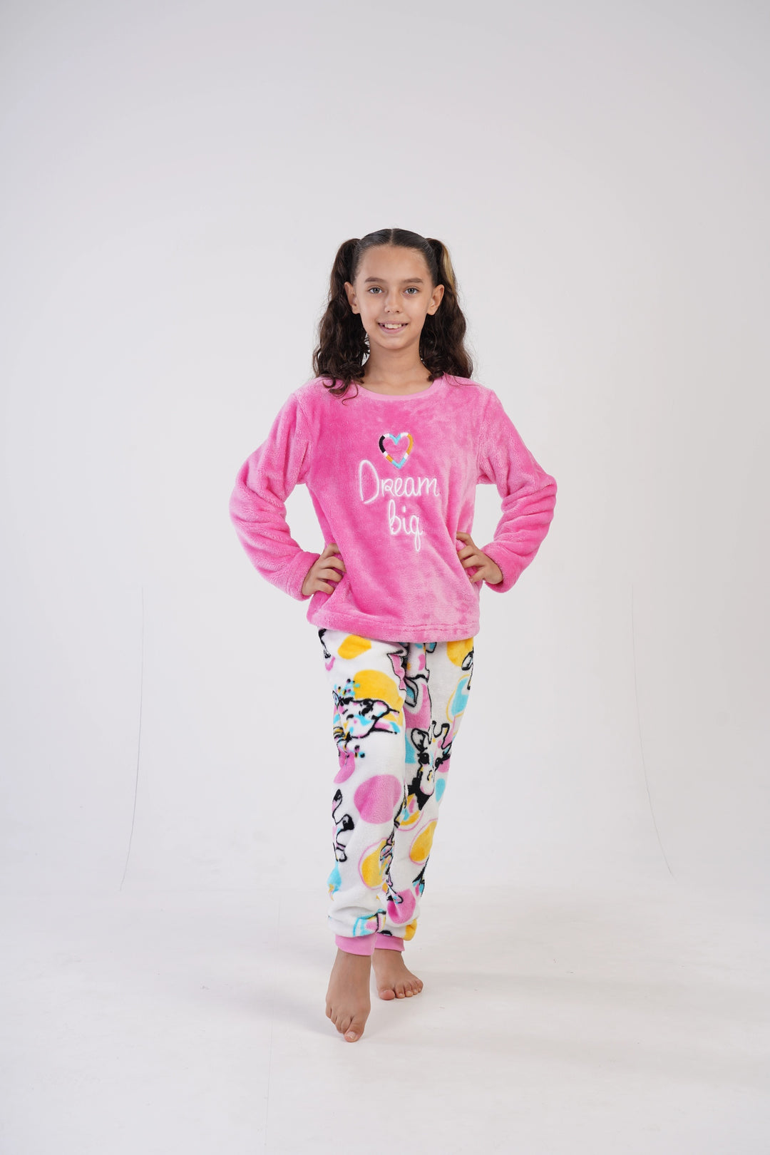 Piżama dziewczęca Vienetta Freaky Giraffe różowy r. 128-164