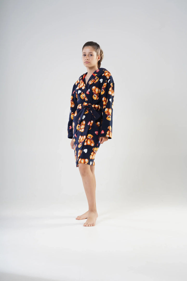 Szlafrok Dziecięcy Vienetta, Teddy Robe, Granatowy, r. 134 - 164