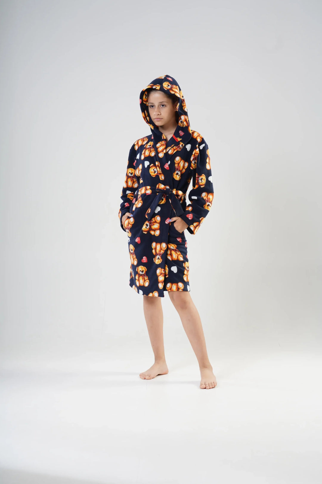 Szlafrok Dziecięcy Vienetta, Teddy Robe, Granatowy, r. 134 - 164