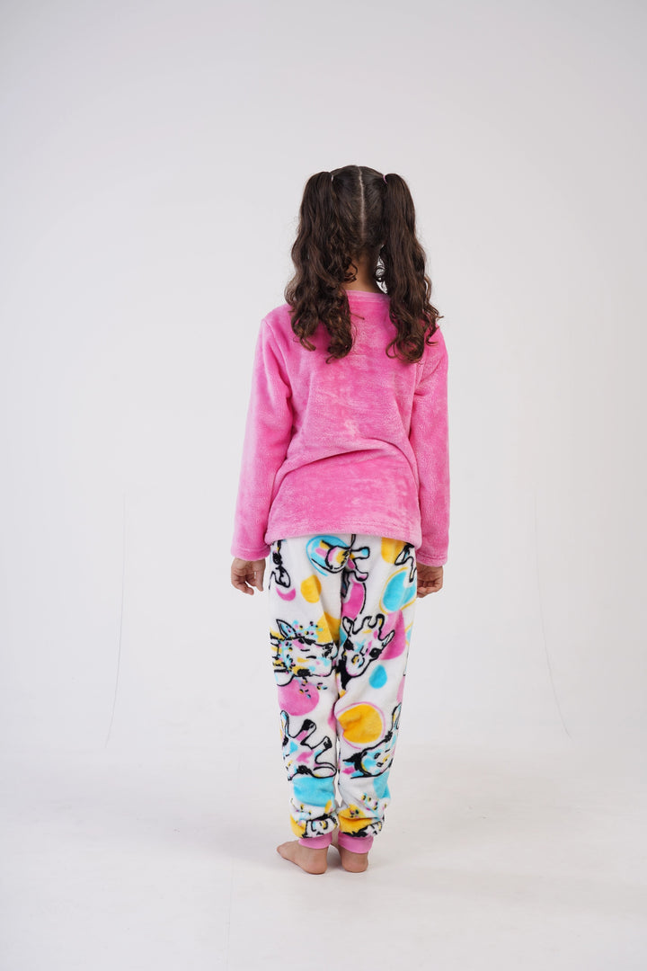 Piżama dziewczęca Vienetta Freaky Giraffe różowy r. 128-164