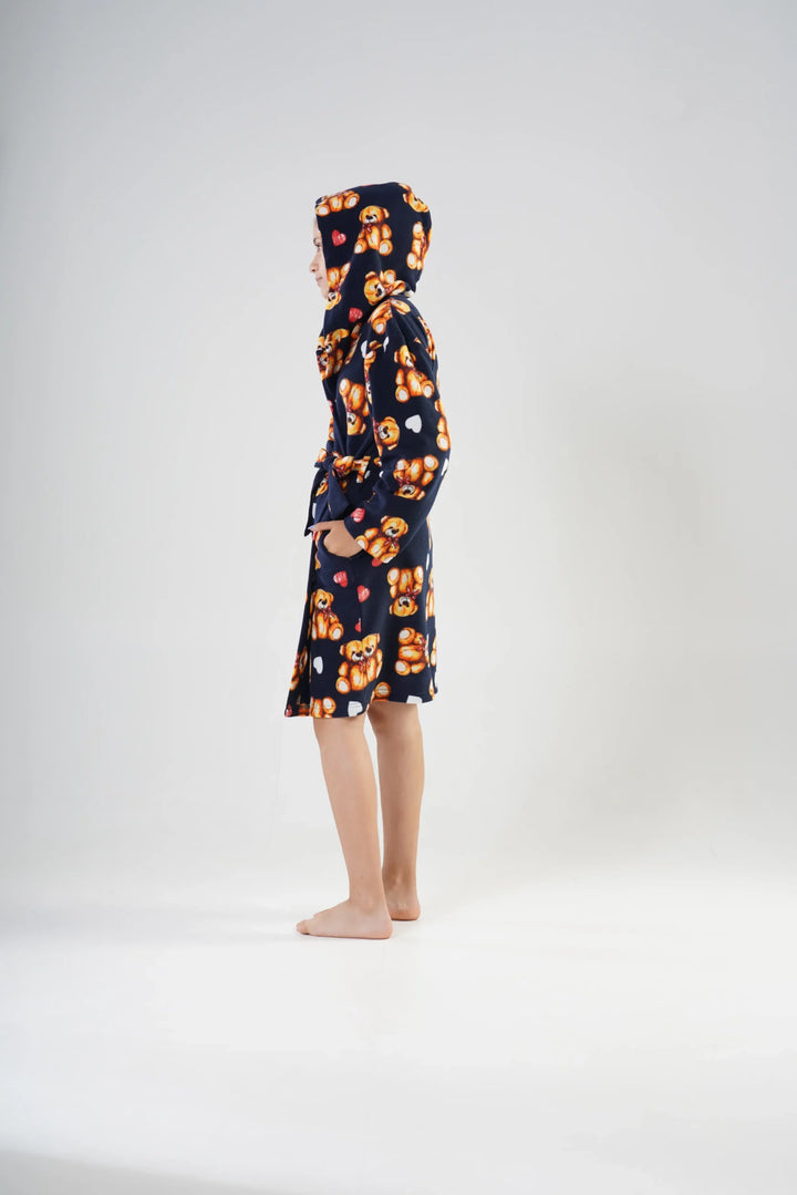Szlafrok Dziecięcy Vienetta, Teddy Robe, Granatowy, r. 134 - 164