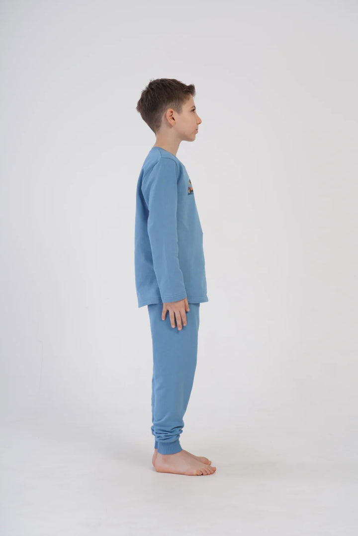 Piżama chłopięca Vienetta Racing Legend, Niebieska, r. 128-164