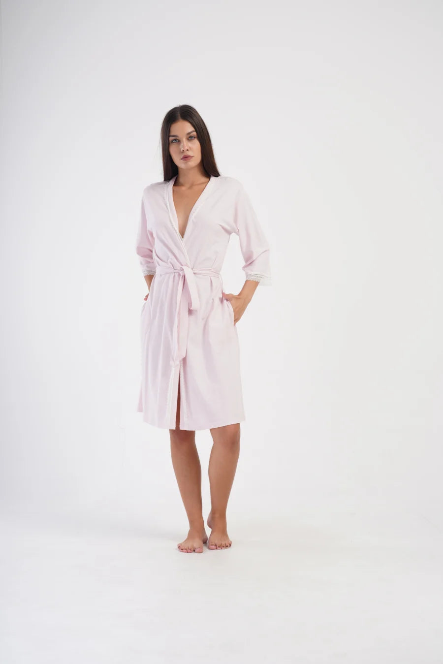 Szlafrok damski PINKbloom, Różowy, r. S-XL