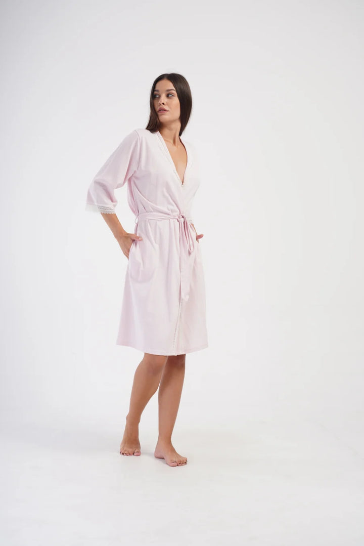 Szlafrok damski PINKbloom, Różowy, r. S-XL