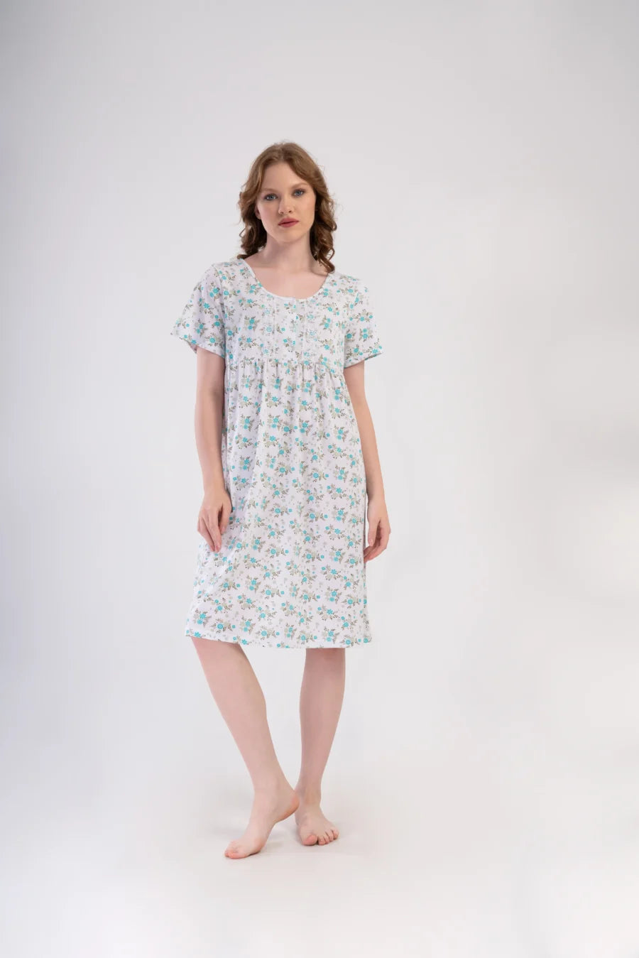 Koszula Nocna Vienetta Flolar Garden, Biały, r. 1XL - 4XL