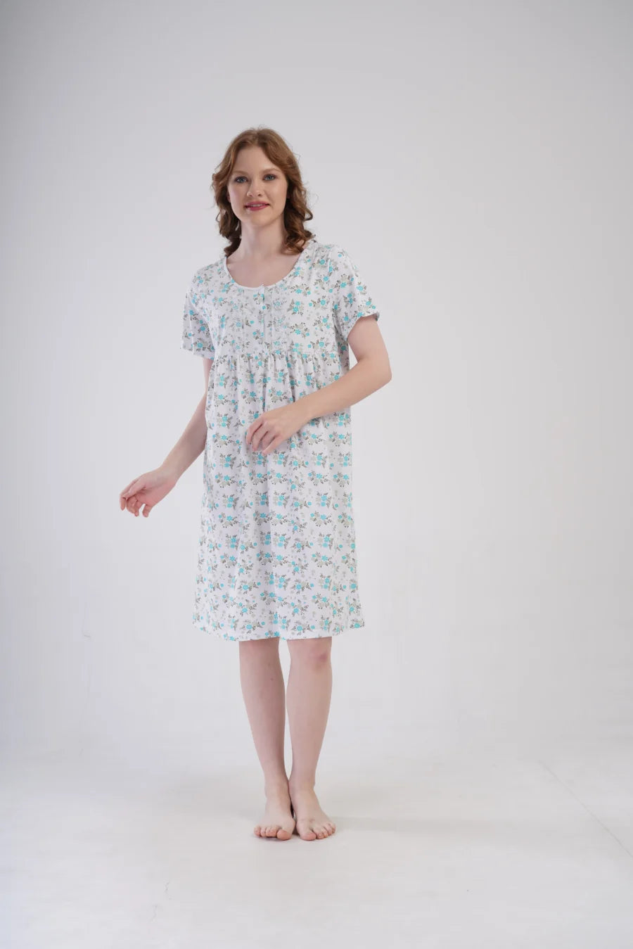 Koszula Nocna Vienetta Flolar Garden, Biały, r. 1XL - 4XL