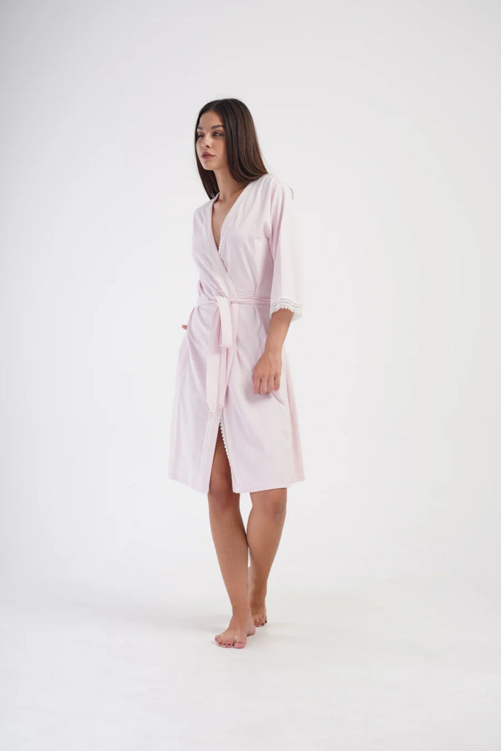 Szlafrok damski PINKbloom, Różowy, r. S-XL