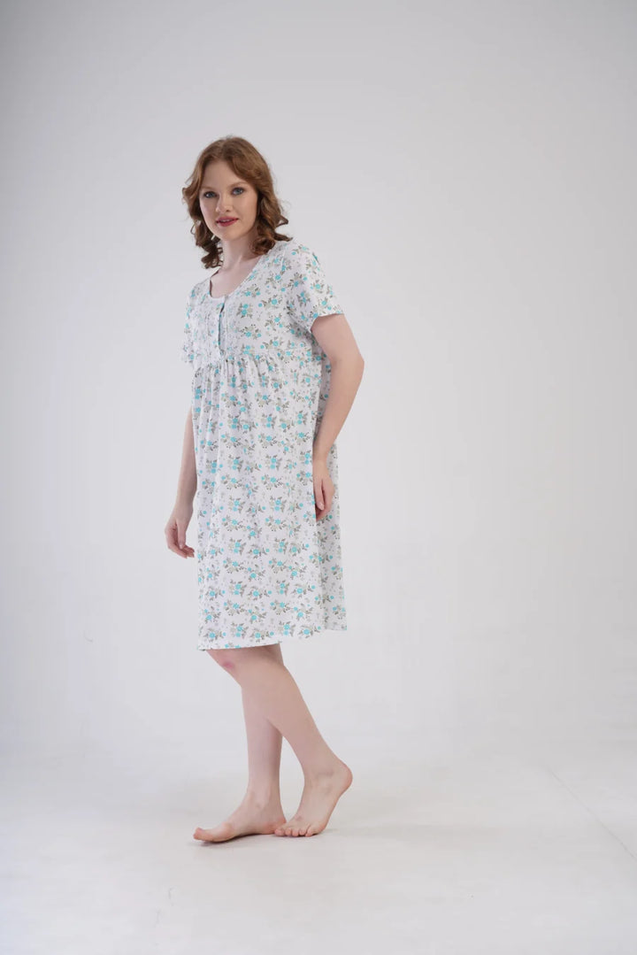 Koszula Nocna Vienetta Flolar Garden, Biały, r. 1XL - 4XL