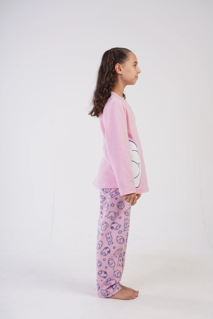 Piżama dziewczęca Polarowa Vienetta Polar Heaven, różowa, r. 128-158