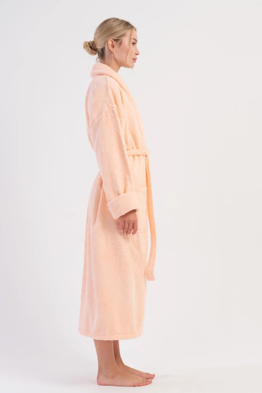 Szlafrok damski Vienetta Peach Comfort, Brzoskwiniowy, r. M-XL