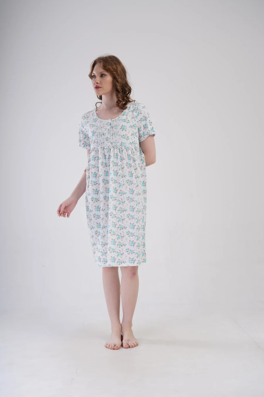 Koszula Nocna Vienetta Flolar Garden, Biały, r. 1XL - 4XL