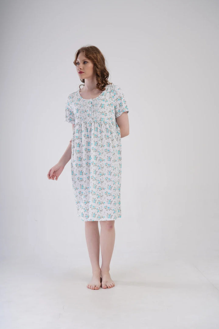 Koszula Nocna Vienetta Flolar Garden, Biały, r. 1XL - 4XL