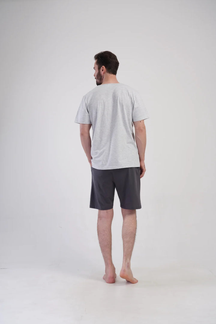 Piżama Męska Vienetta Shark, Szary, r. 1XL-4XL