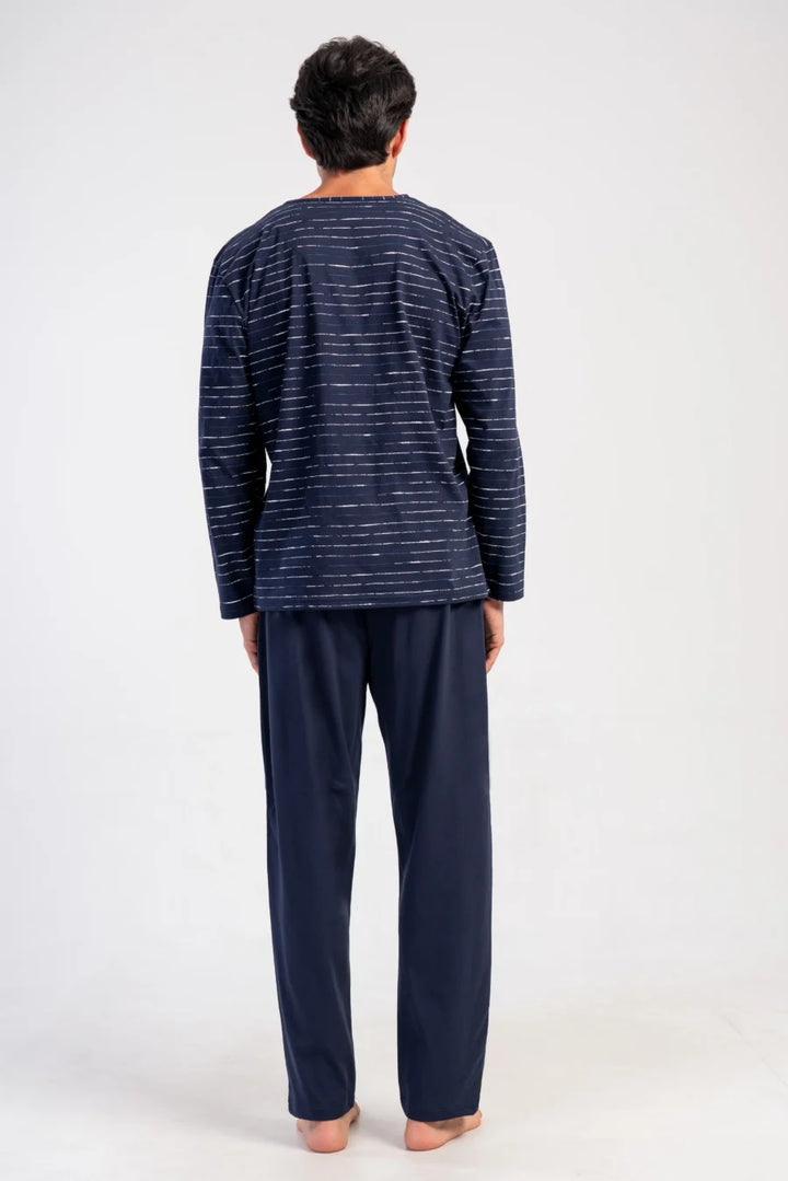 Piżama Męska Vienetta Night Set, Granatowy, r. M-XXL