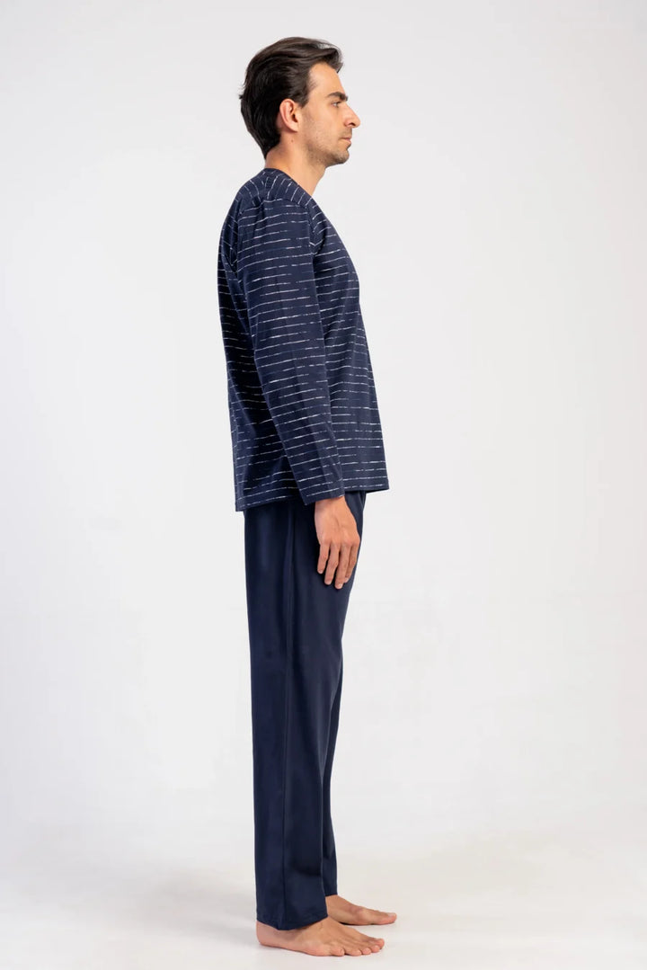 Piżama Męska Vienetta Night Set, Granatowy, r. M-XXL