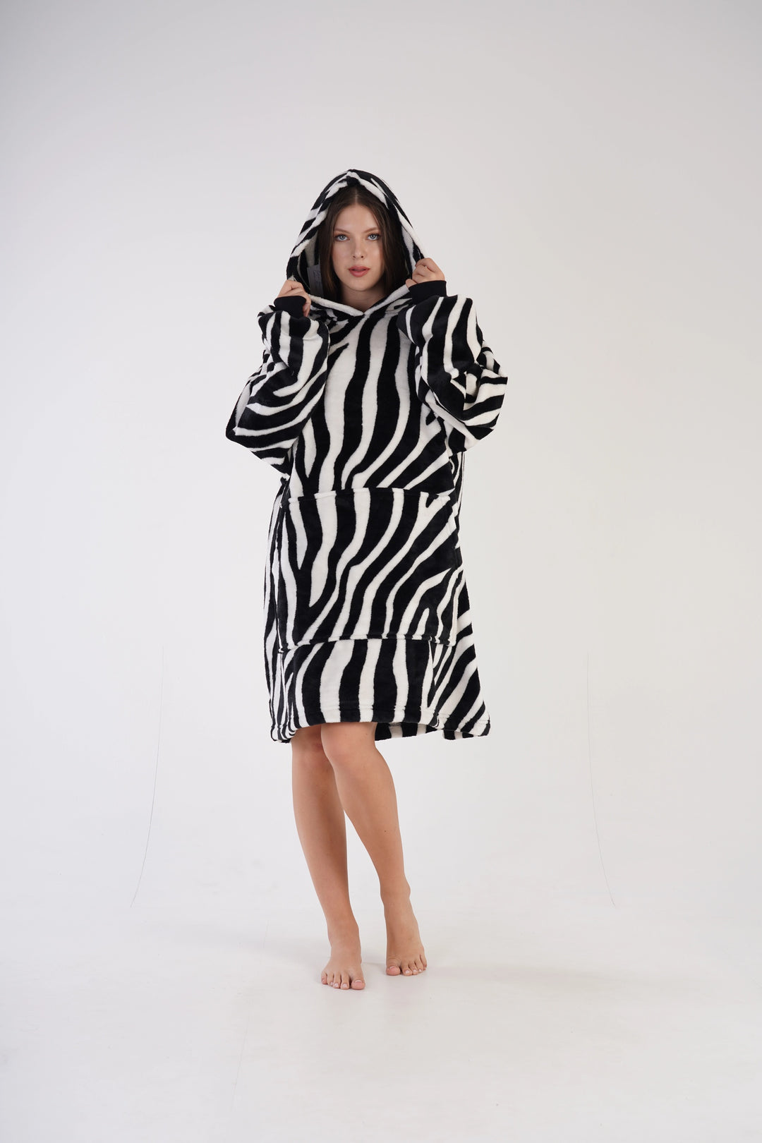 KOCOBLUZA softowa Vienetta Cozy Zebra, czarno-biała, Onesize