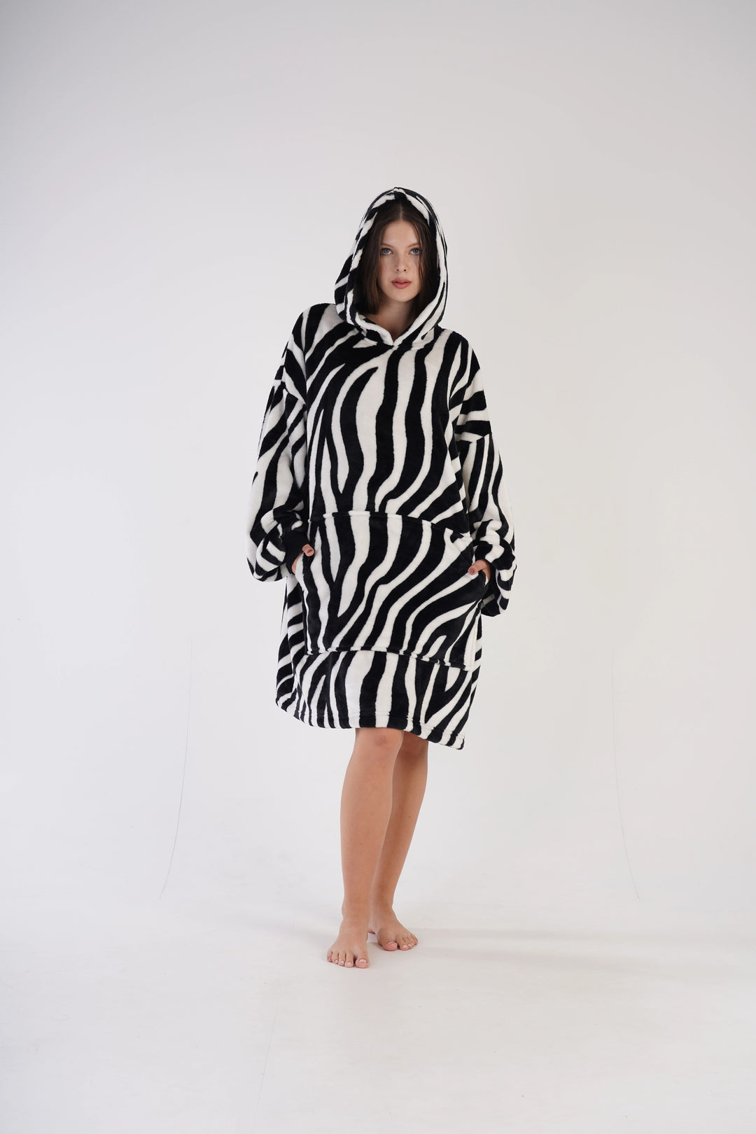 KOCOBLUZA softowa Vienetta Cozy Zebra, czarno-biała, Onesize