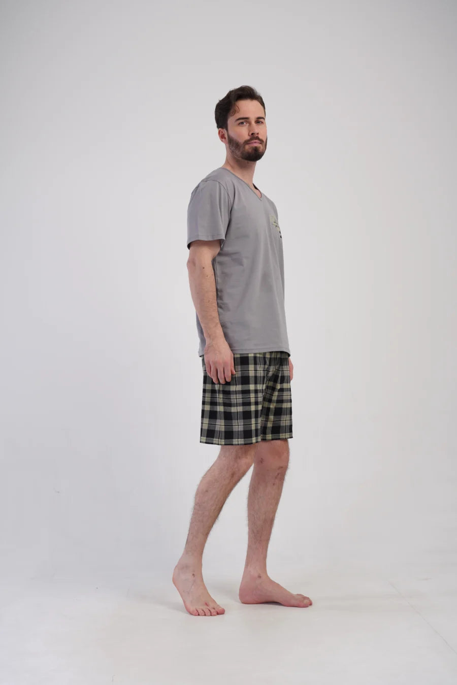 Piżama Męska Vienetta Chess player, Szara, r. 1XL-4XL