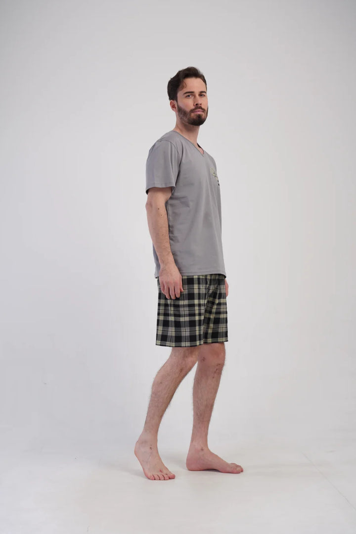 Piżama Męska Vienetta Chess player, Szara, r. 1XL-4XL