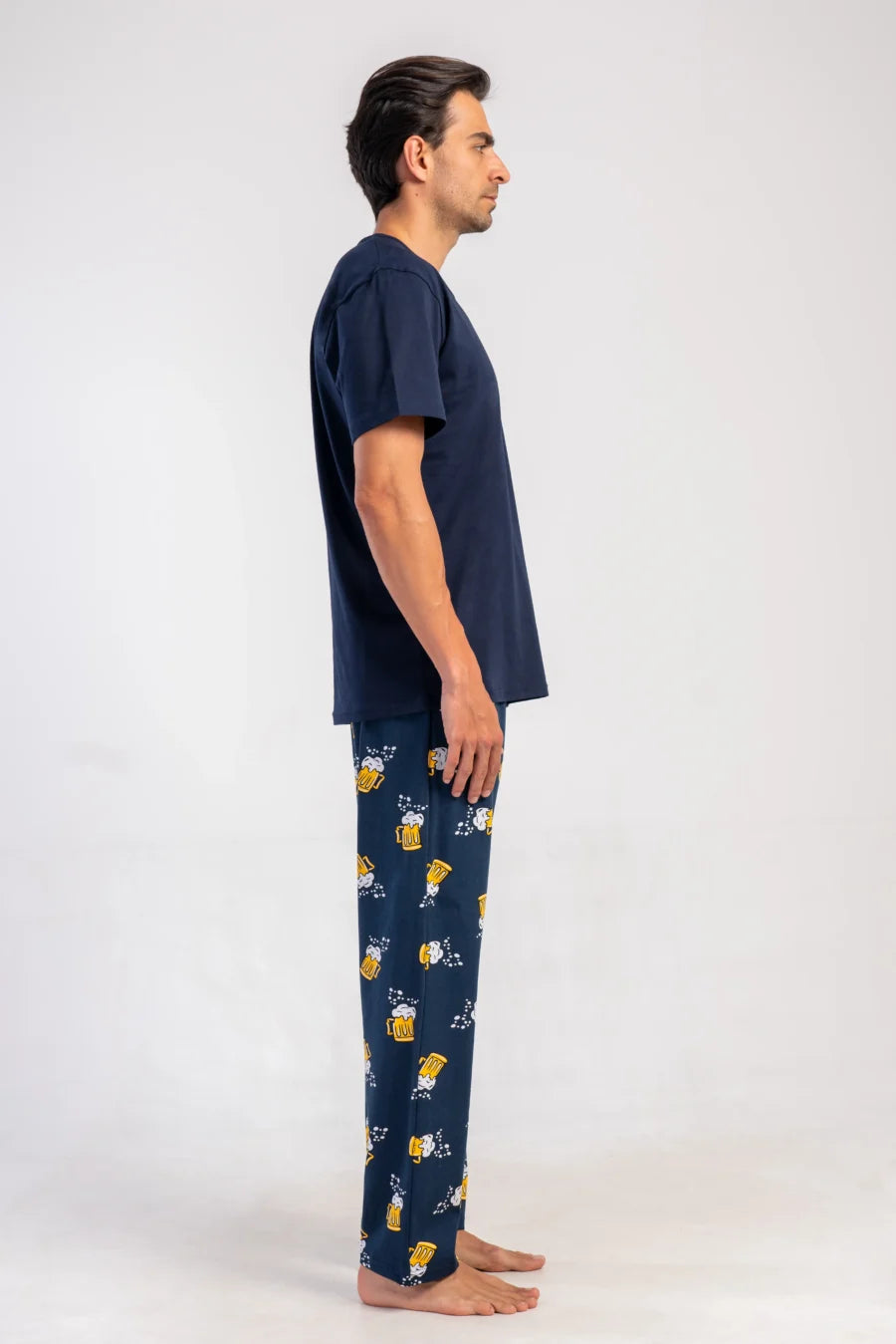 Piżama Męska Vienetta Beer Chill, Granatowy, r. M-XXL