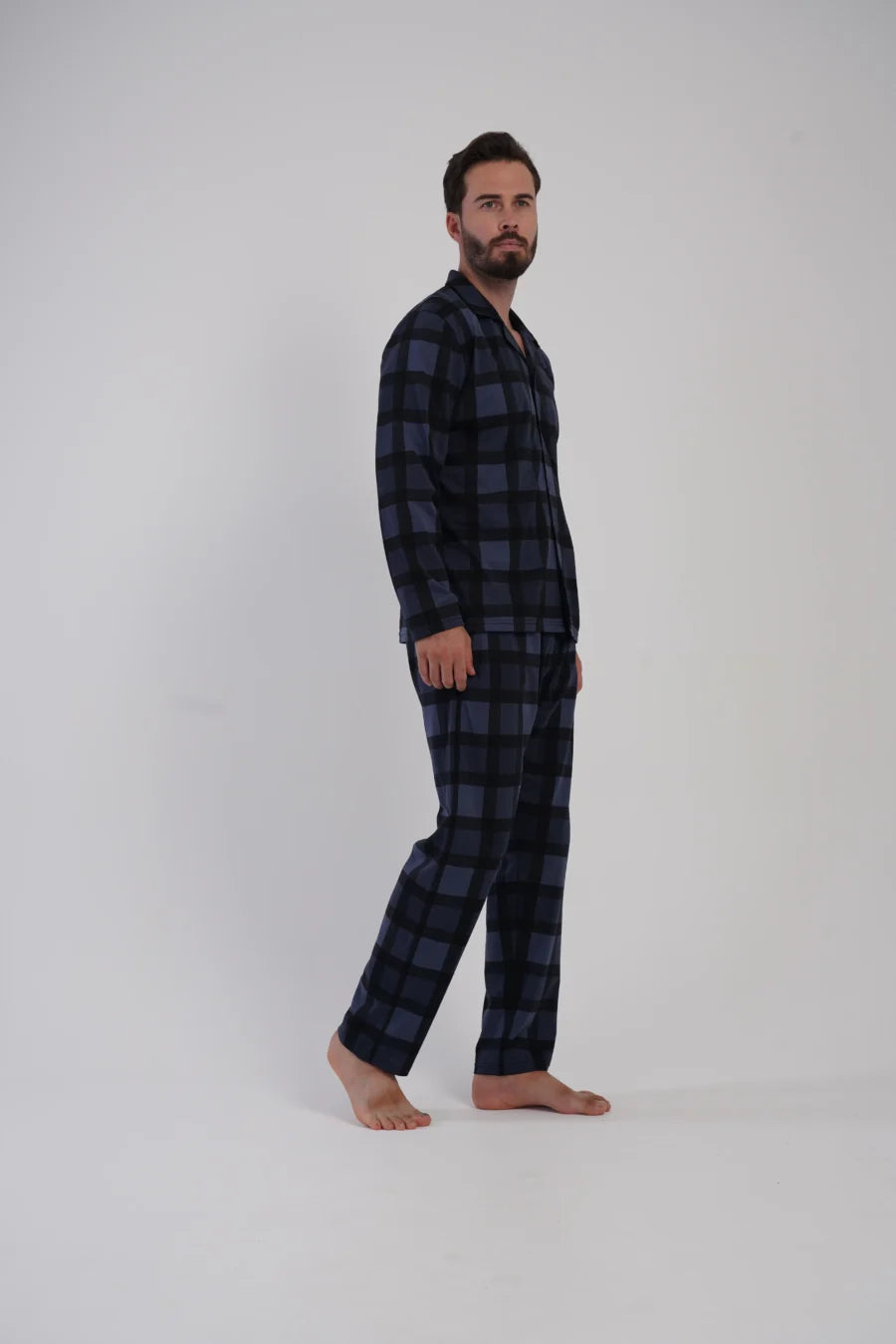 Piżama Męska Vienetta Navy Classic, Granatowy, r. 1XL-4XL