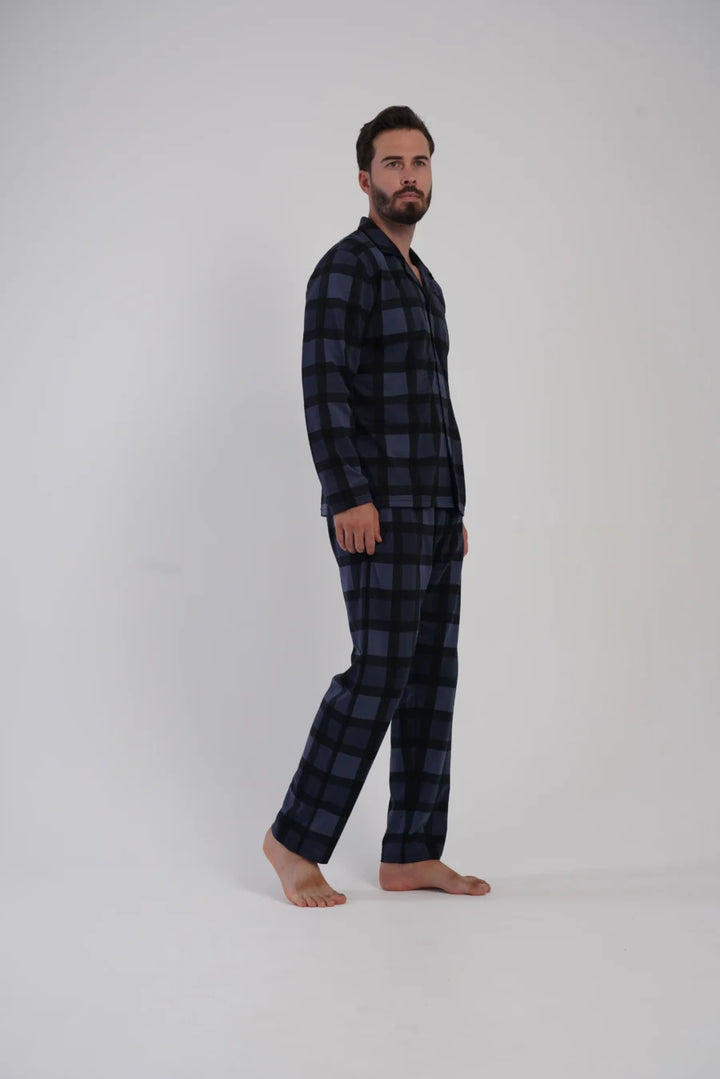 Piżama Męska Vienetta Navy Classic, Granatowy, r. 1XL-4XL