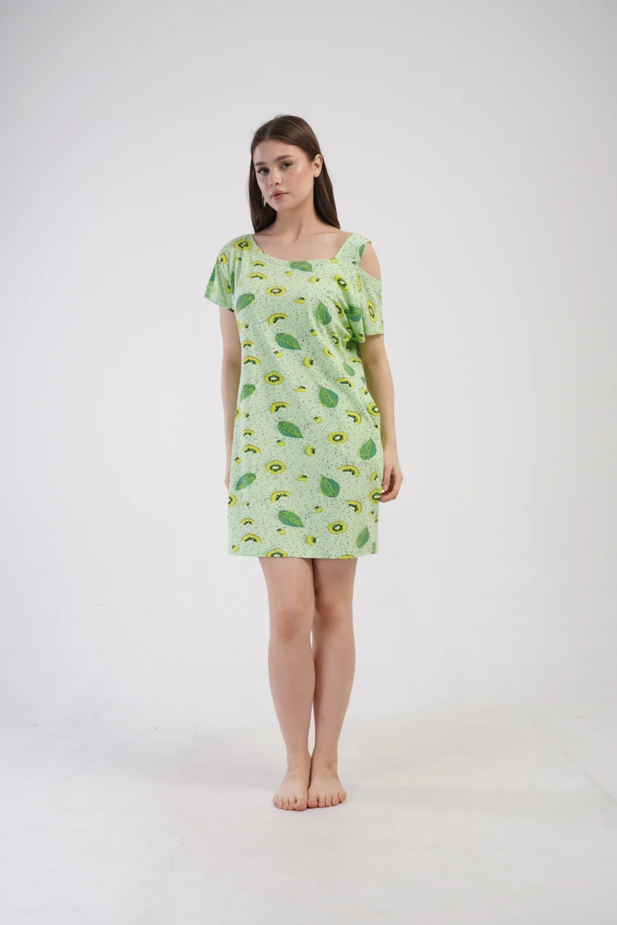 Koszula Nocna Vienetta Kiwi Breeze, Zielony, r. S-XL