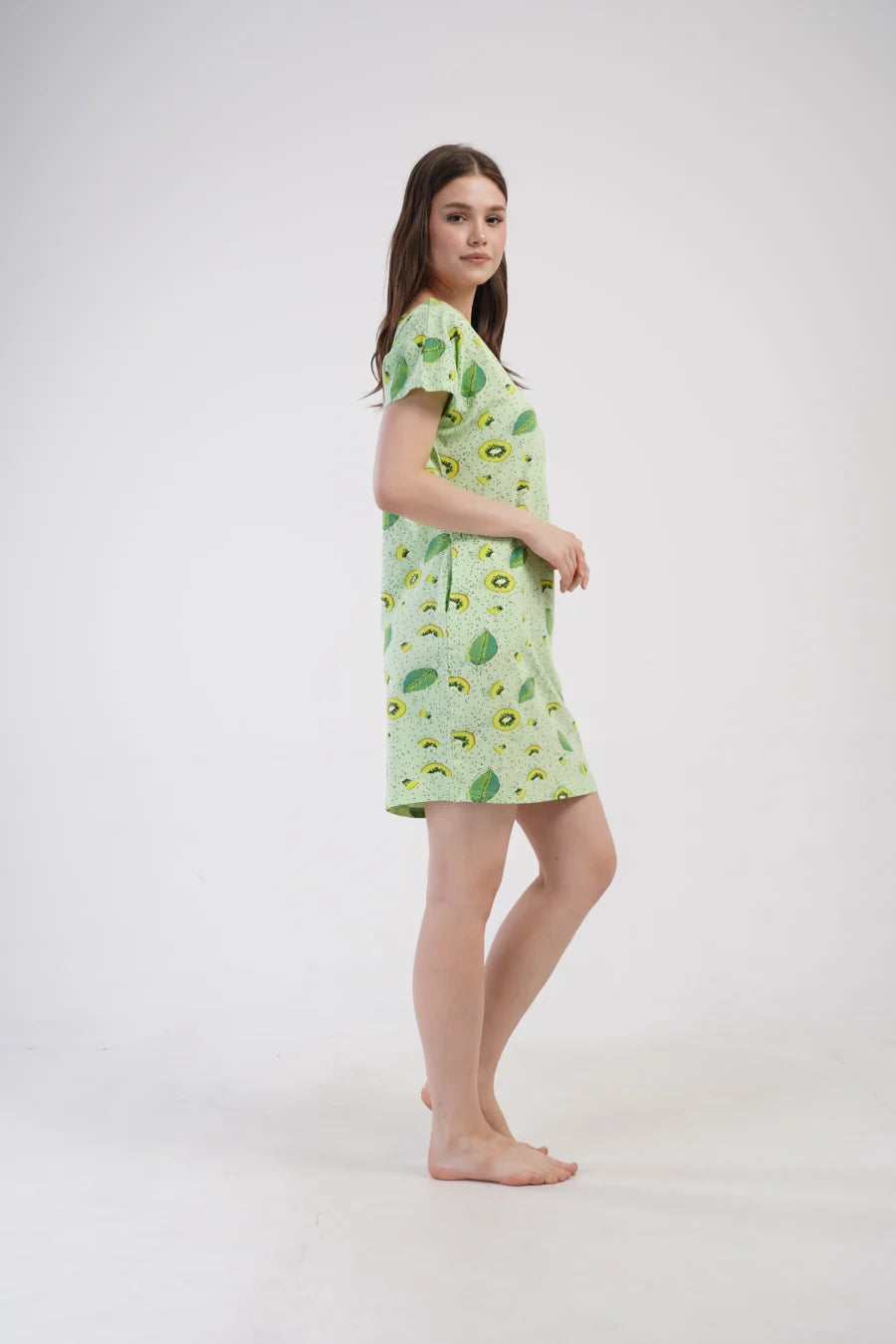 Koszula Nocna Vienetta Kiwi Breeze, Zielony, r. S-XL