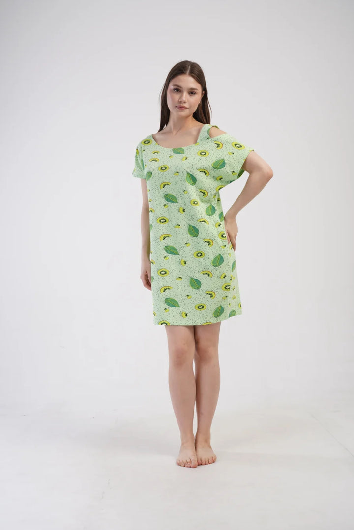 Koszula Nocna Vienetta Kiwi Breeze, Zielony, r. S-XL