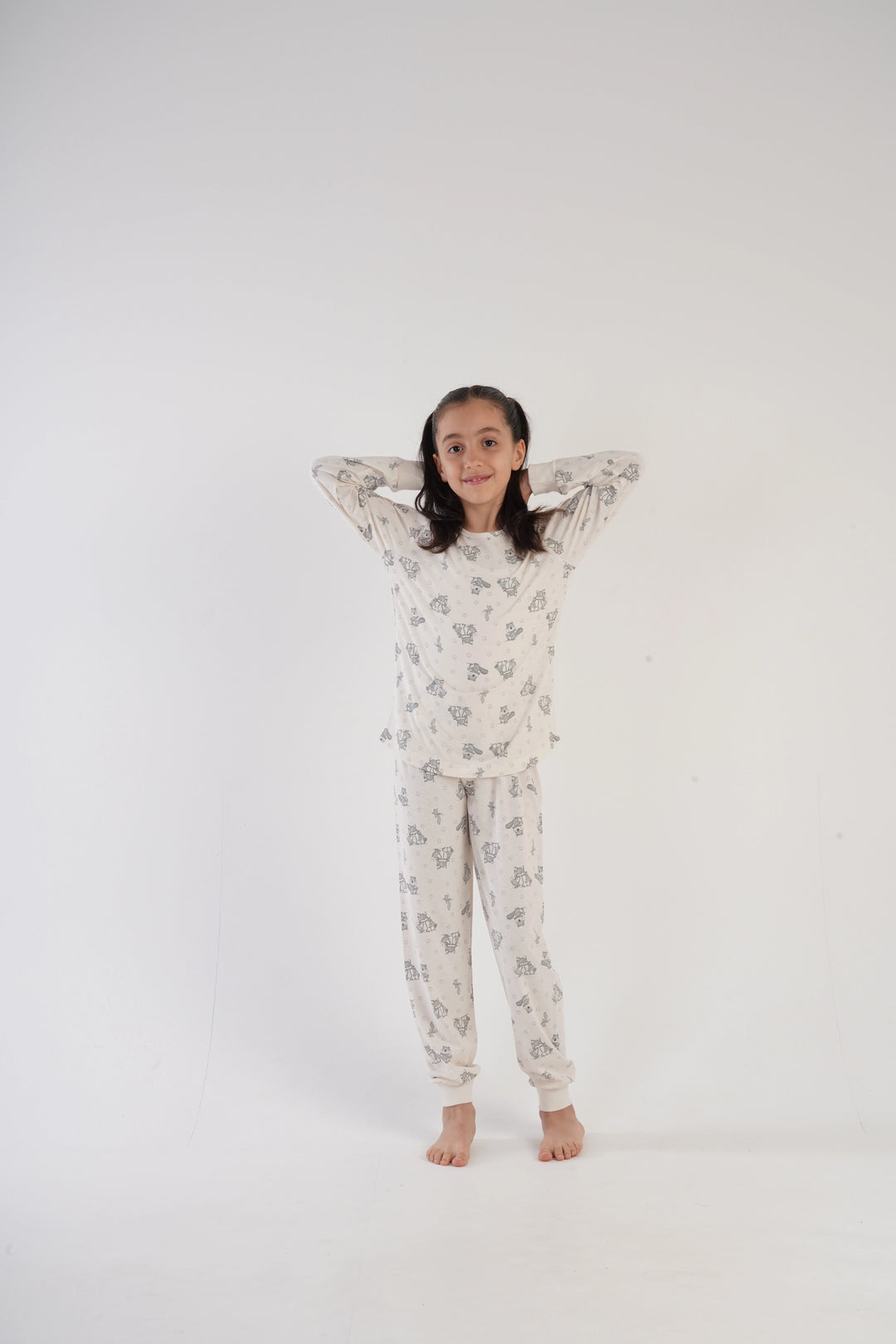 Piżama dziewczęca Squirrel Fun Big, beżowa, r. 134-164