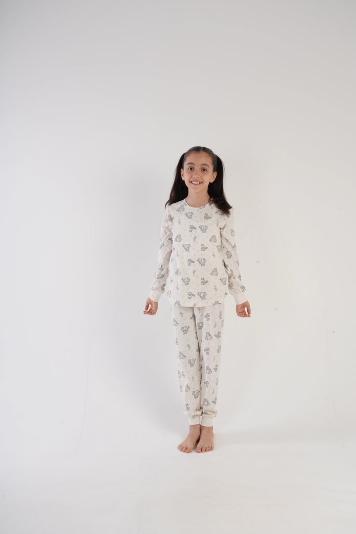 Piżama dziewczęca Squirrel Fun Big, beżowa, r. 134-164