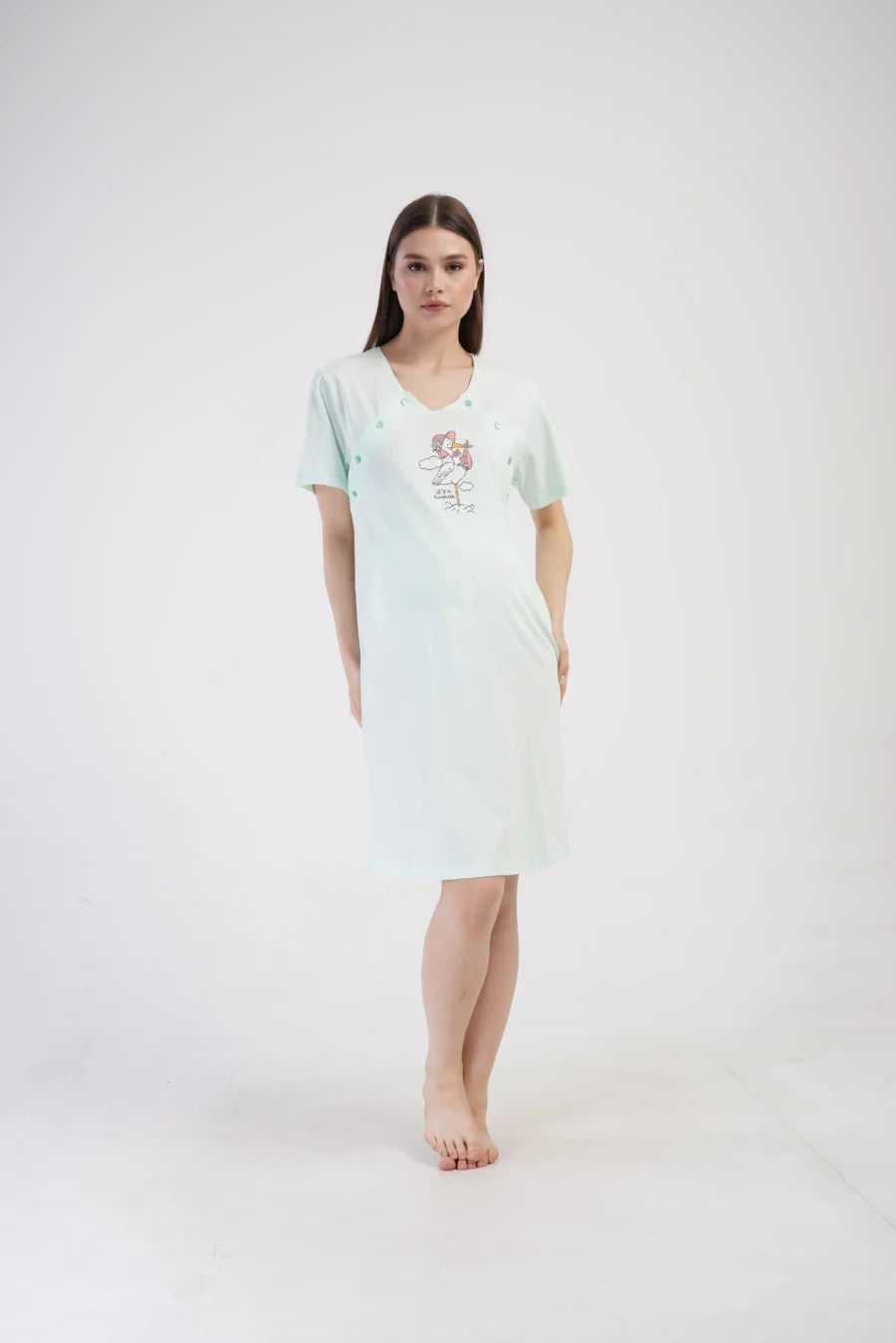 Koszula do Karmienia Vienetta Suprise, Miętowy, r. M-XXL