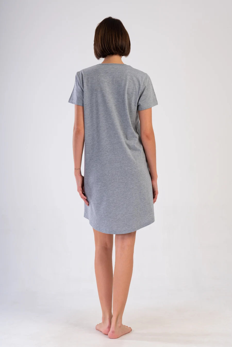 Koszula Nocna Damska Vienetta Beauty, Szary, r. 1XL - 4XL