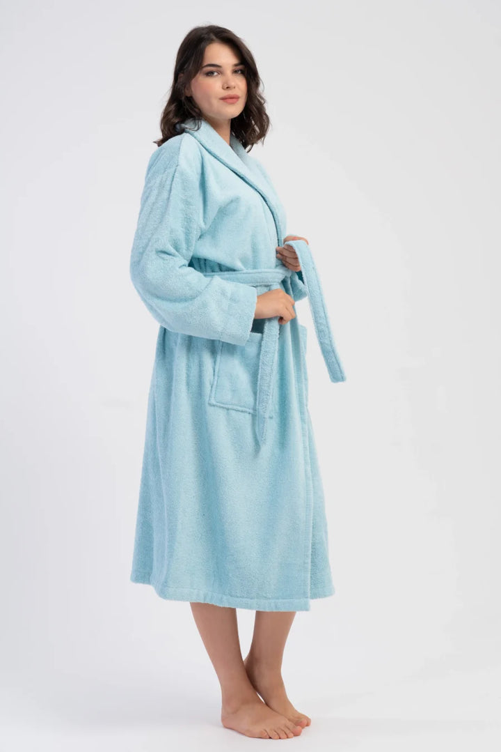 Szlafrok damski Vienetta Comfort, Niebieski, r. M-XL