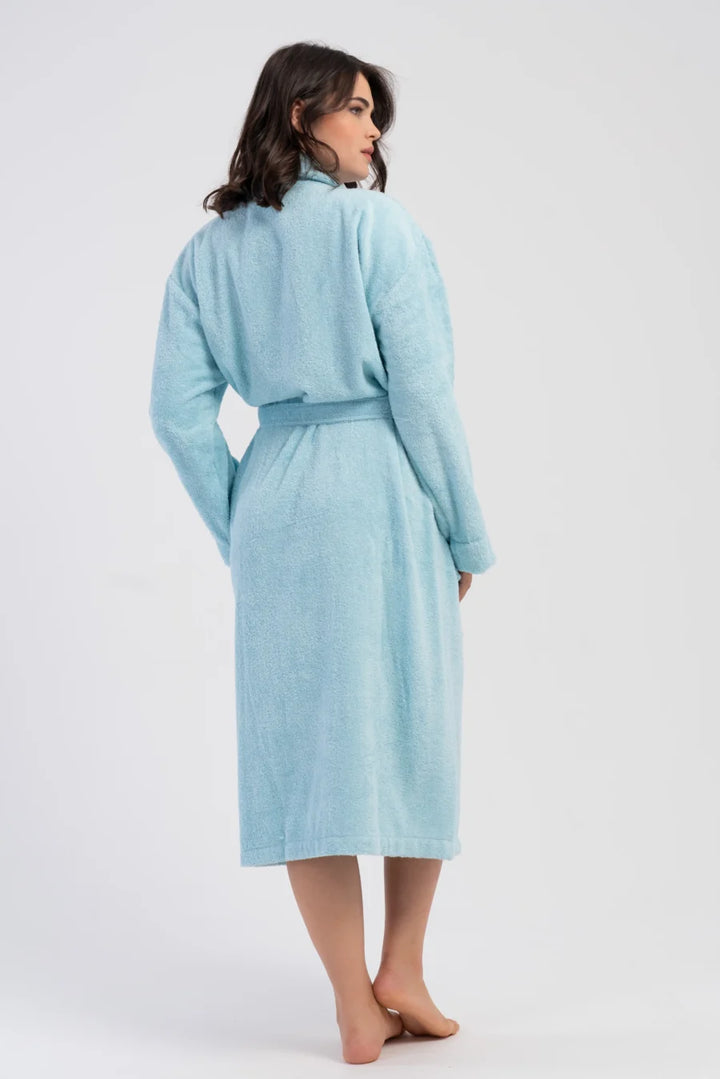 Szlafrok damski Vienetta Comfort, Niebieski, r. M-XL