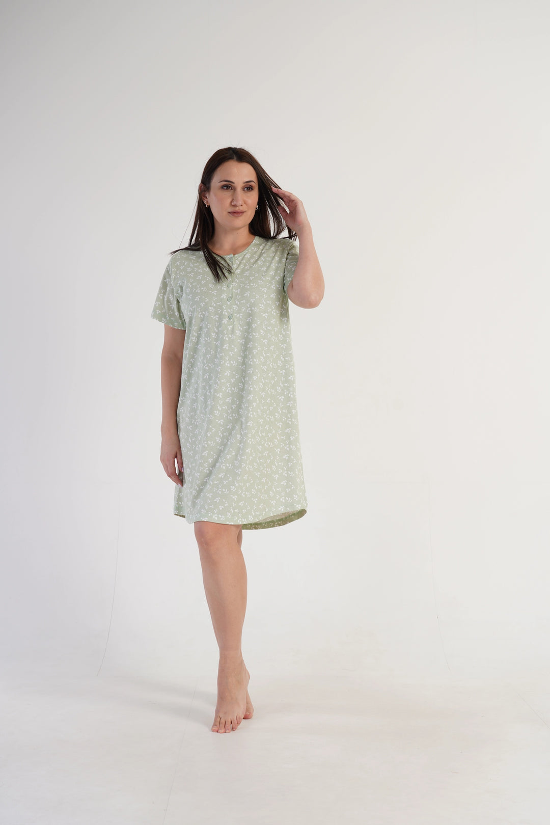 Koszula Nocna Vienetta Spring Poetic, Zielony, r. 1XL-4XL