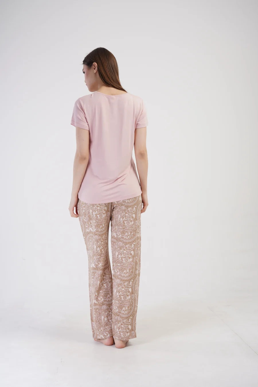 Piżama Damska Vienetta Pink pattern, Różowy, r. S-XL