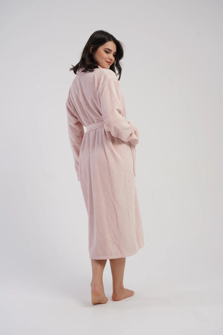 Szlafrok damski Vienetta Soft Rose, Różowy, r. M-XXL