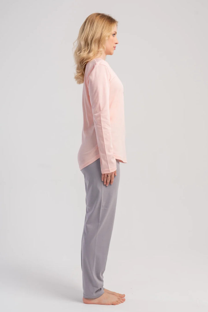 Piżama Damska Vienetta Sweet Dreams, Różowy, r. S-XL