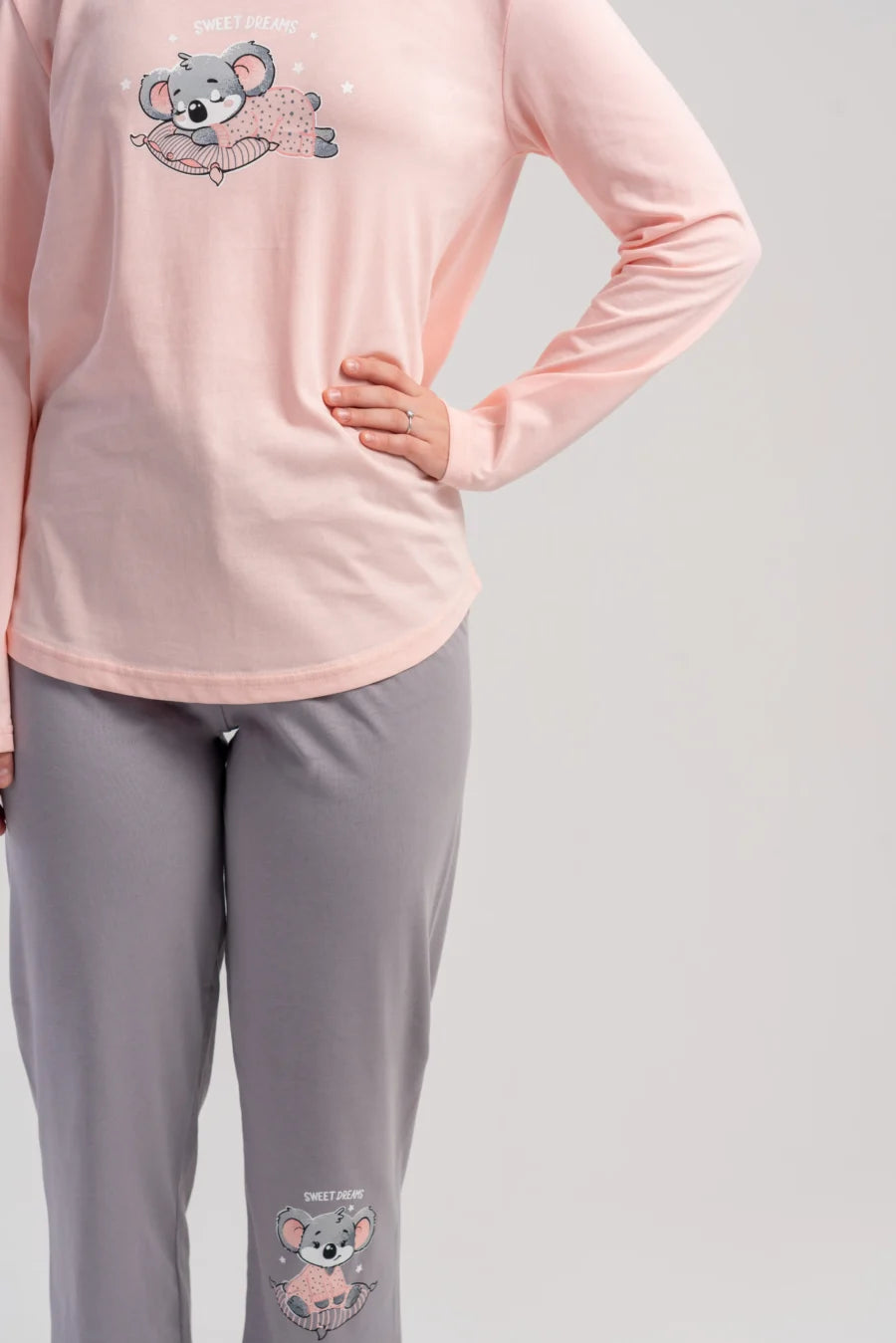 Piżama Damska Vienetta Sweet Dreams, Różowy, r. S-XL